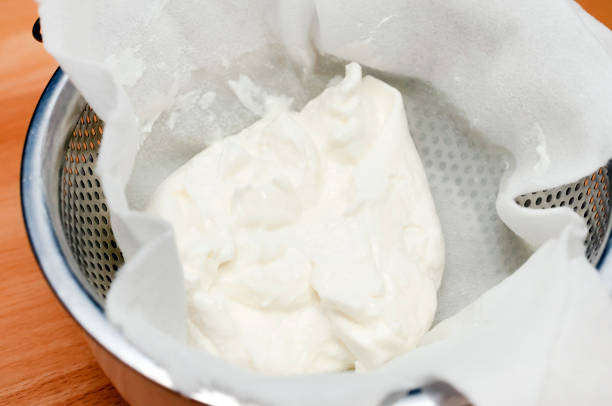 istock handmade Greek yogurt,Drain water (whey) from yogurt to make Greek yogurt. 1320073877