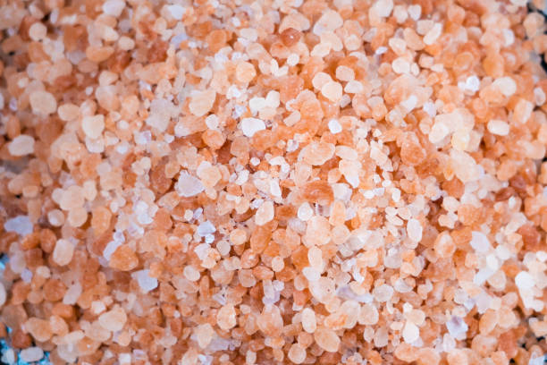 istock Himalayan salt is orange and white. 1320079592