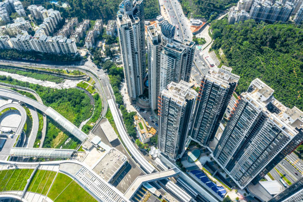 istock Drone view of housing in Shenzhen, China 1320079644