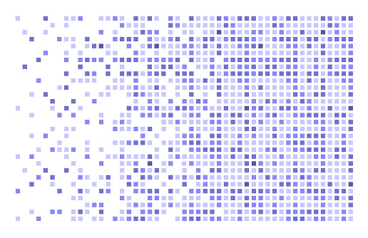 blue broken pixels horizontal gradient background