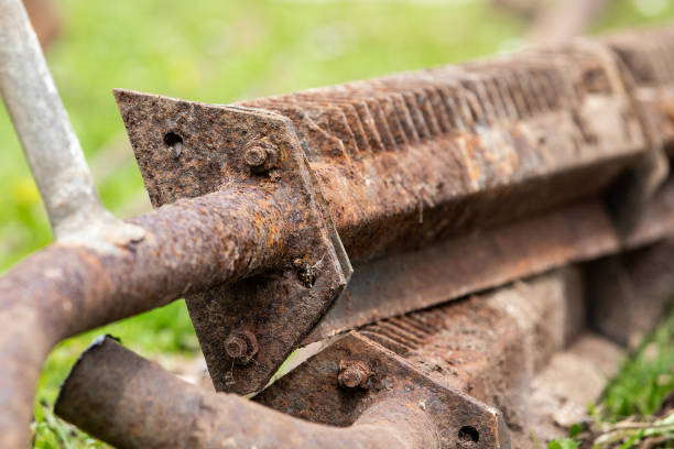 istock Scrap metal stack. Radiators and pipes. Recycling and a clean environment 1320083127