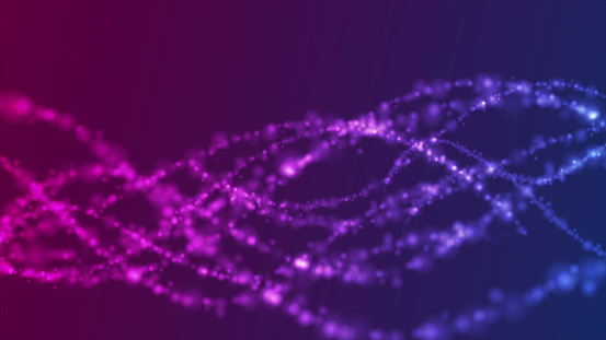 Blue purple concept shiny DNA abstract background
