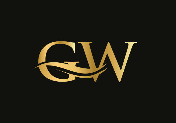 GW Linked Logo for business and company identity. Creative Letter GW Logo Vector Letter GW Logo Vector eps gold g stock illustrations