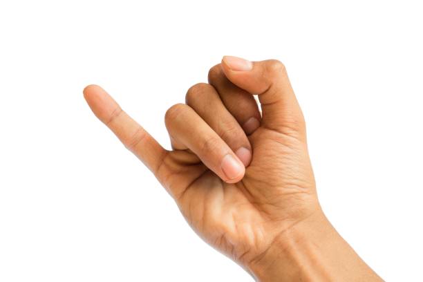 istock Asian male hand isolated on white background 1320086743