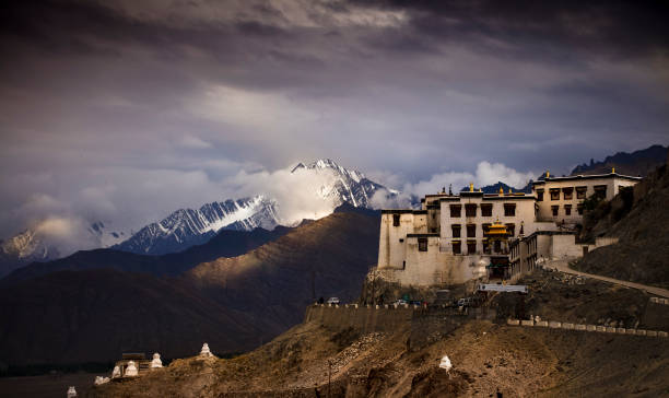 istock Gompa and mountain peaks in Leh-Ladakh 1320089512