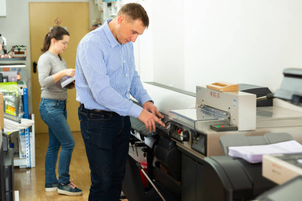 istock Portrait of male worker at plotter 1320092229