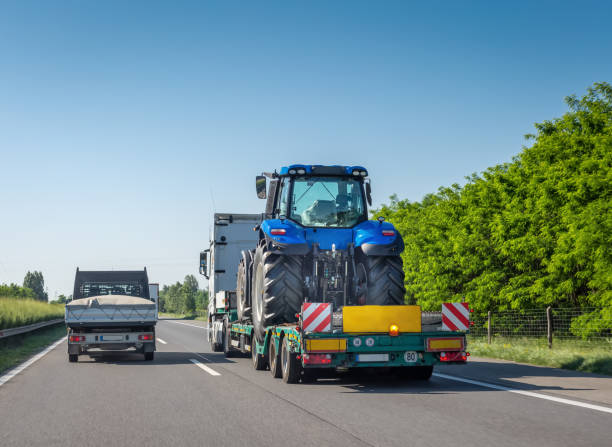 transporting big tractors by road
