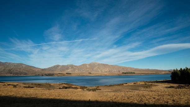 istock Lake Tekapo with blue sky and white clouds, South Island 1320095966