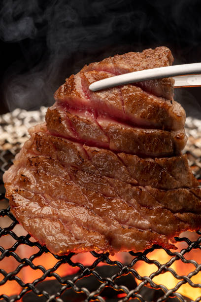 istock Wagyu beef grilled, Japanese Yakiniku 1320096208