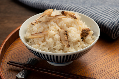 Eel Hitsumabushi or Unagi Hitsumabushi. Finely chopped eel over rice.