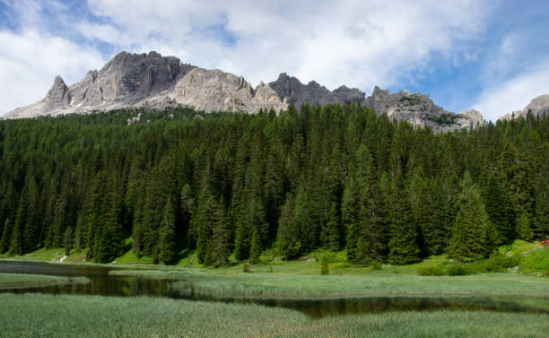 primavera en los dolomitas - belluno veneto european alps lake fotografías e imágenes de stock