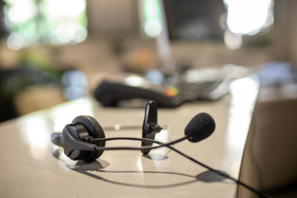 istock Communication support, call center and customer service help desk. Service Team Concept. Operator or Contact Center Sale in Office 1320105415