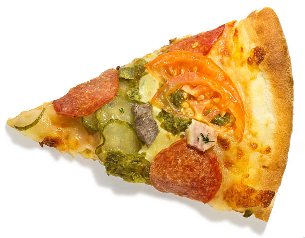 Slice of pizza stock photo
