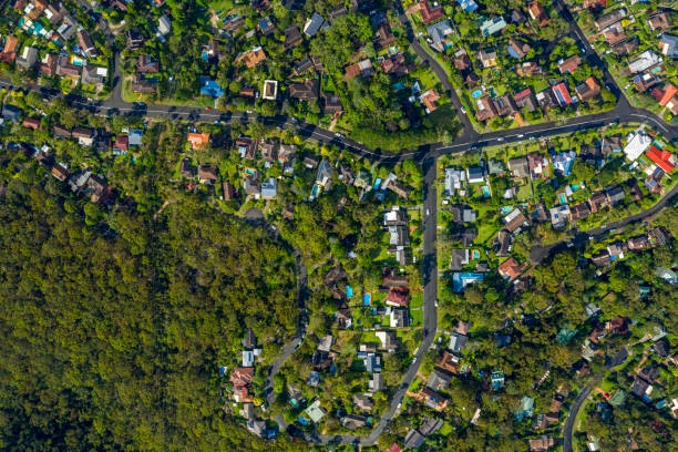 istock Sydney Suburb overhead perspective roof tops 1320110483