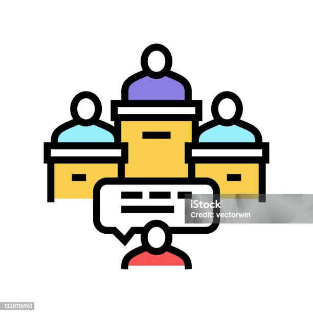 소송 법 절차 색상 아이콘 벡터 일러스트레이션 고소에 대한 스톡 벡터 아트 및 기타 이미지 - 고소, 권위, 문서 - iStock