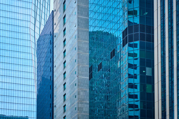 istock Skyscrapers high rise buildings close up 1320119755