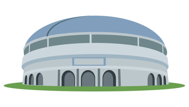 стадион "купол" - ribbed vaulting stock illustrations