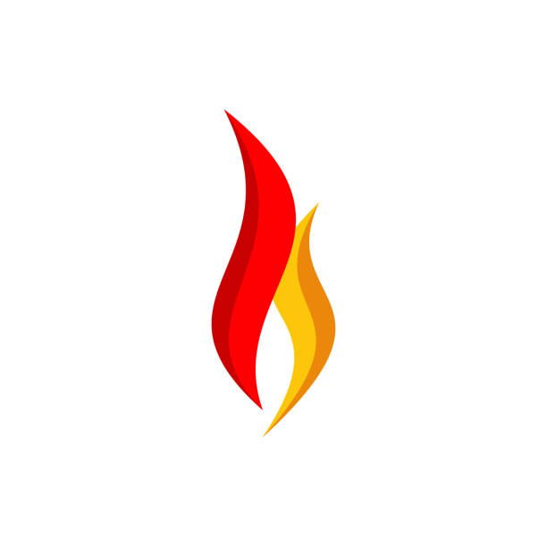 simple hot fire flame logo symbol icon fire, flame, logo, modern flame simple logotype, hot fire symbol icon design vector flame silhouettes stock illustrations