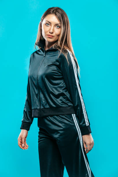 istock Beautiful sportswoman working on studio shoot 1320124337