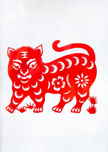 Chinese traditional paper-cut, tiger
