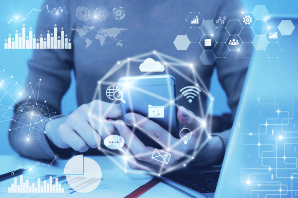 istock business people hand working on mobile phone with virtual graphic data information diagram, information internet security, network connection, investment financial and digital technology concept 1320133219