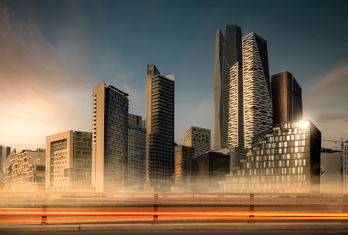 King Abdullah Financial District golden hour