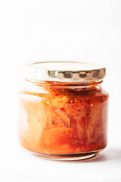 istock Jar of Korean Kimchi, fermented cabbage 1320135853