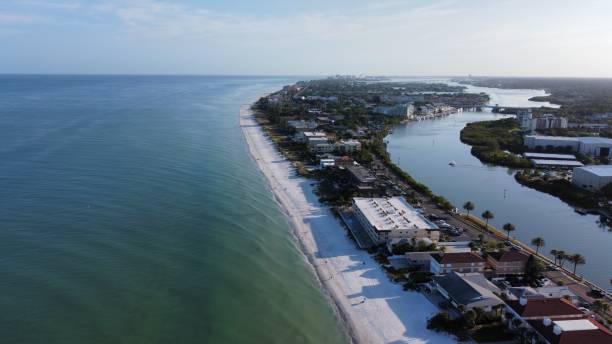 istock Indian Rocks Beach, FL Aerial Drone Beach Ocean Footage 1320137144