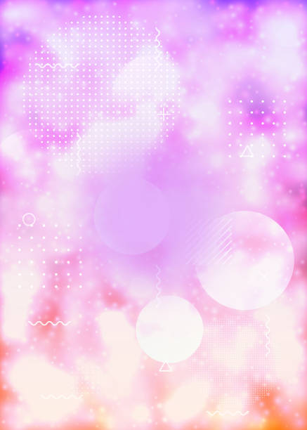 istock Fluorescent cover with liquid neon shapes. Purple fluid. Luminous background with bauhaus gradient. 1320139931