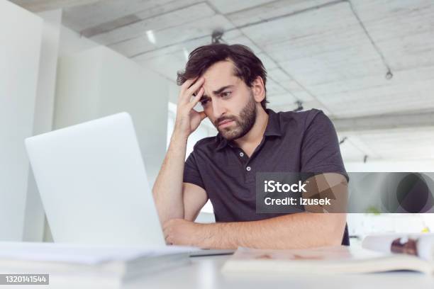 Man Working In The Office Stock Photo - Download Image Now - Office, 30-39 Years, Adult
