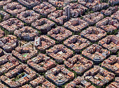 istock Aerial view of the residential Eixample district of Barcelona 1320143068