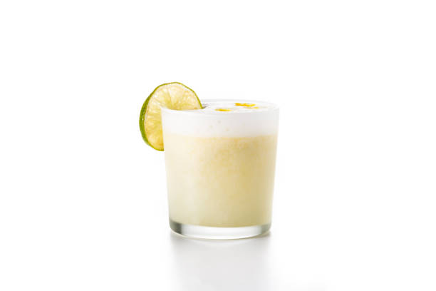 Pisco sour cocktail stock photo