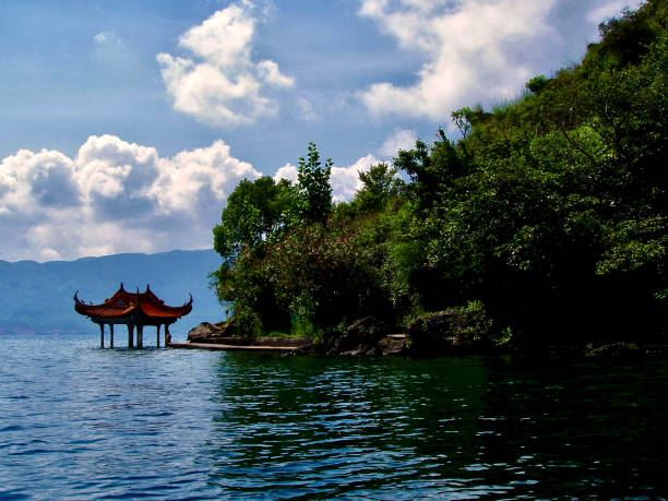 istock Fuxian Lake submerged pavilion 1320152892