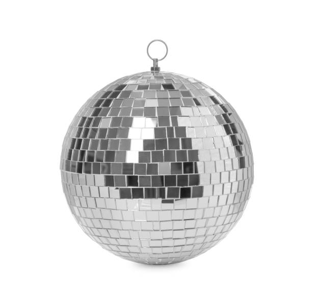 Bright shiny disco ball isolated on white Bright shiny disco ball isolated on white mirror ball stock pictures, royalty-free photos & images