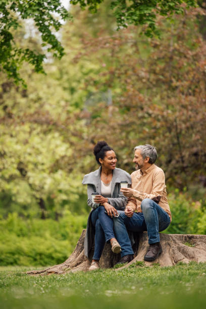 istock African woman looking at her husband, with a smile on her face. 1320153778