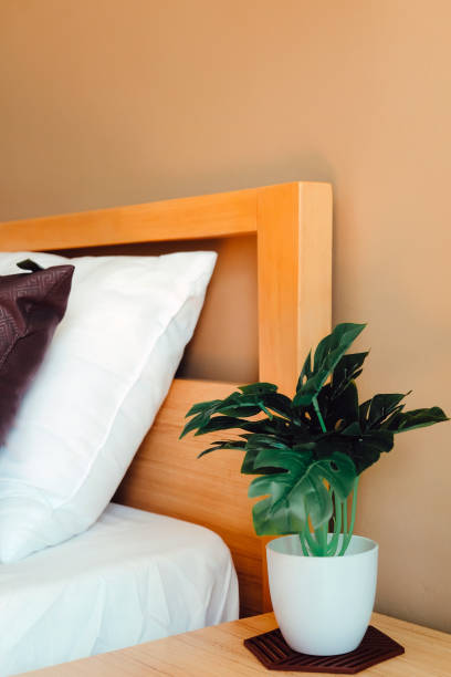 istock artificial plant decoration in bedroom. 1320159325