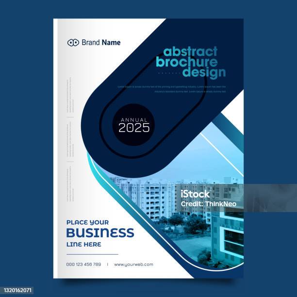 Vetores de Folheto De Design De Layout De Modelo De Folheto Livreto Folheto Layout De Relatório Anual De Negócios Corporativos e mais imagens de Abstrato