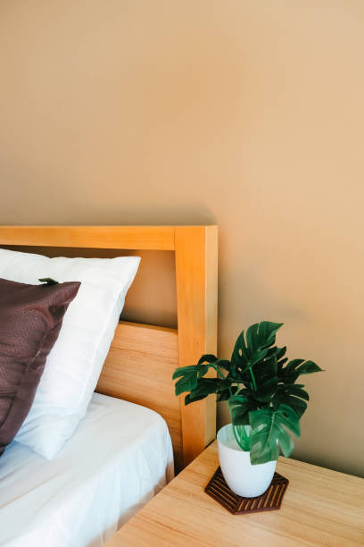 istock artificial plant decoration in bedroom. 1320165737