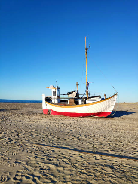 istock fishing boat on the beach 1320166720