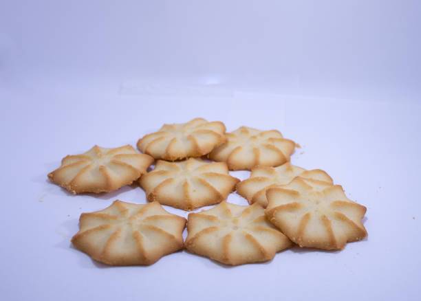 Delicious Butter Cookies, on a white background