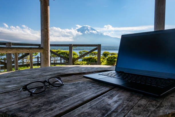 istock remote working at the foot of mount Fuji 1320185283