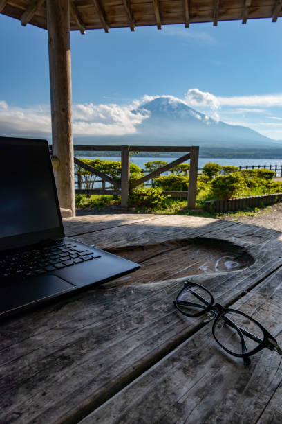istock remote working at the foot of mount Fuji 1320185335