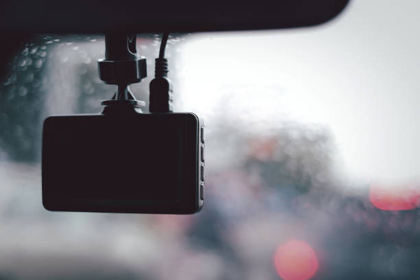 istock Close up Of car camera and rain day. 1320185425