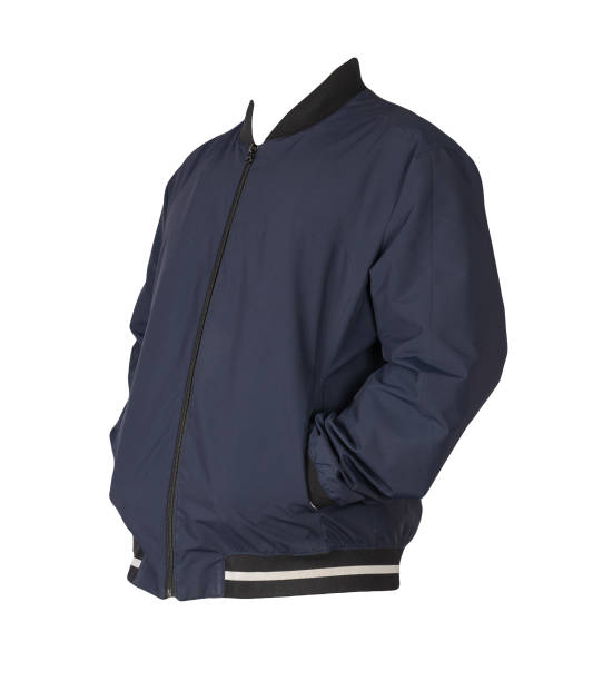 istock mens bomber jacket isolated on white background. fashionable clothes 1320186819