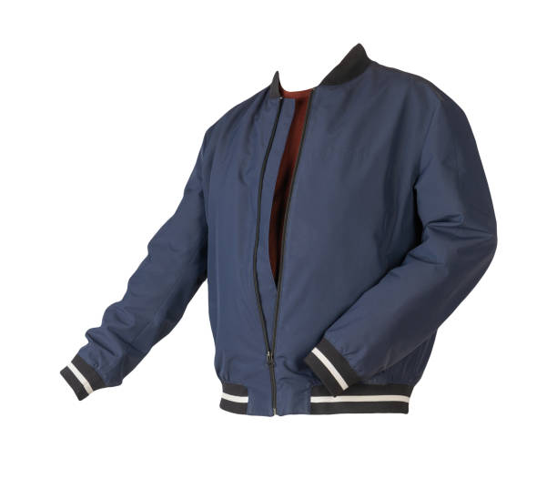 istock Bomber jacket and sweater isolated on white background 1320187452