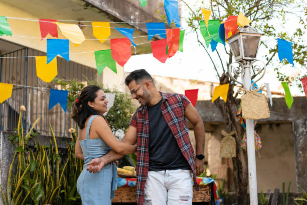 istock Couple dancing at Festa Junina 1320190503