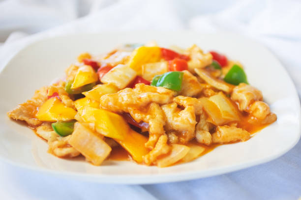 istock sweet and sour chicken plate 1320209632