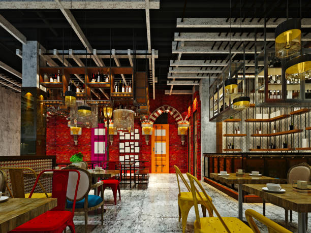 istock 3d render of cafe restaurant interior 1320210707