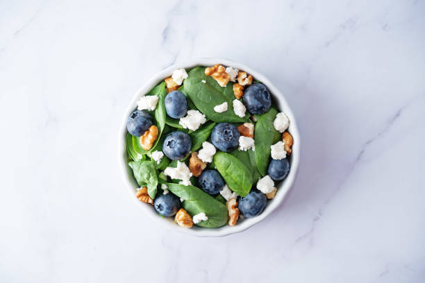 istock Spinach blueberry walnut Feta salad 1320213248