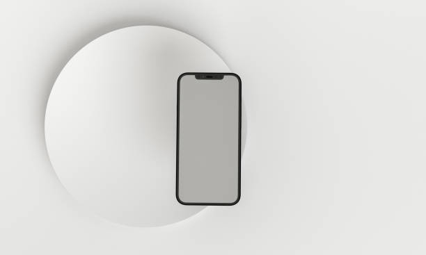 3d render illustration hand holding the white smartphone with full screen and modern frame less design - isolated on white background